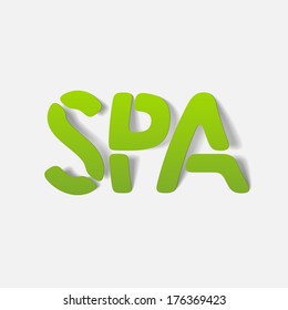 realistic design element: spa. Modern Graphic Illustration