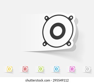 realistic design element. speaker
