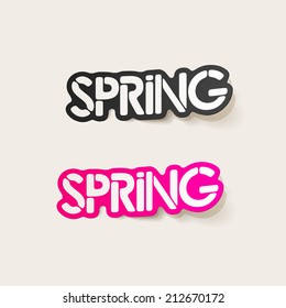 realistic design element: spring