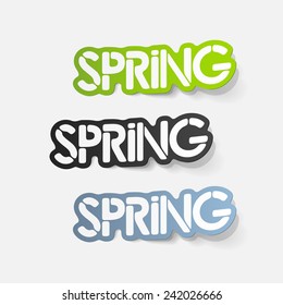 realistic design element: spring