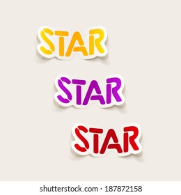 realistic design element: star