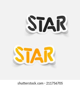 realistic design element: star