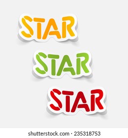 realistic design element: star