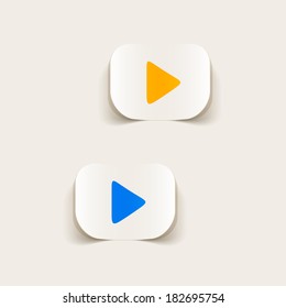 realistic design element: start, icon