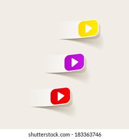 realistic design element: start, icon