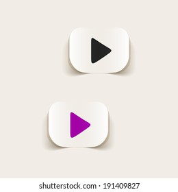 realistic design element: start, icon