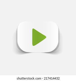 realistic design element: start, icon
