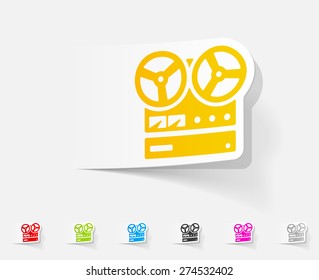 realistic design element. stereo recorder