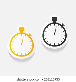 realistic design element. stopwatch