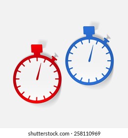 realistic design element. stopwatch