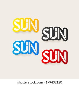 realistic design element: sun