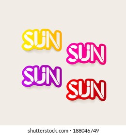 realistic design element: sun