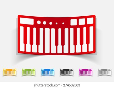realistic design element. synthesizer