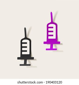 realistic design element: syringe