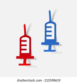 realistic design element: syringe, medical