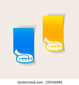 realistic design element. tape measure