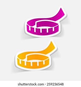 realistic design element. tape measure