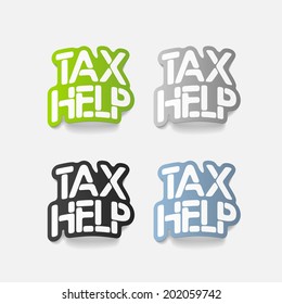 realistic design element: TAX HELP