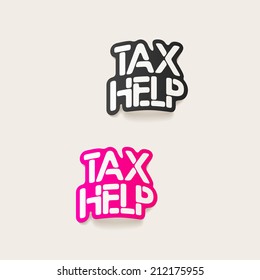 realistic design element: TAX HELP