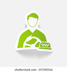 realistic design element. taxi driver