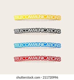 realistic design element: telecommunications