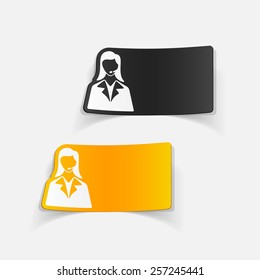 realistic design element. telephone operator
