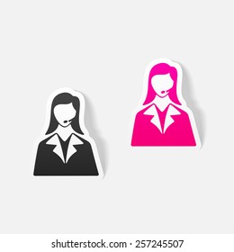 realistic design element. telephone operator