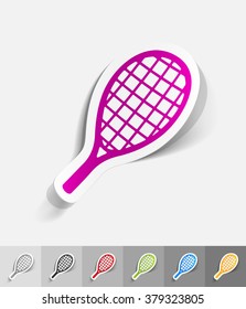 realistic design element. tennis racket
