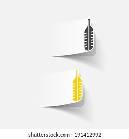 realistic design element: thermometer, medical