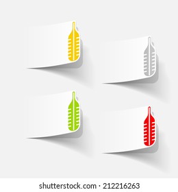realistic design element: thermometer, medical
