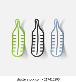 realistic design element: thermometer, medical