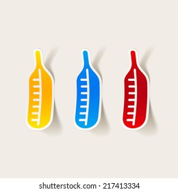 realistic design element: thermometer, medical
