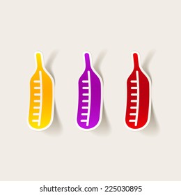 realistic design element: thermometer, medical