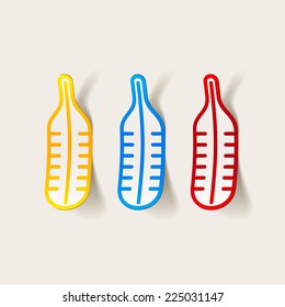 realistic design element: thermometer, medical