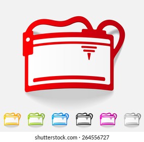 realistic design element. three d printer