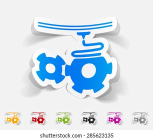 realistic design element. three d printer