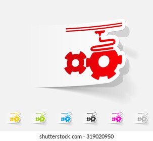 realistic design element. three d printer
