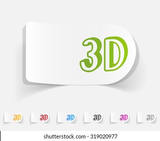 realistic design element. three d