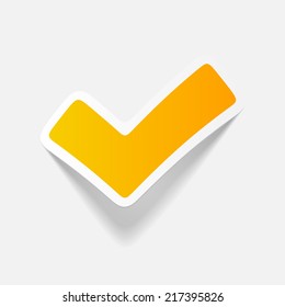 realistic design element: tick, yes