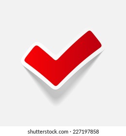 realistic design element: tick, yes