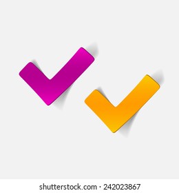 realistic design element: tick, yes
