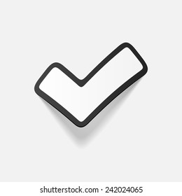 realistic design element: tick, yes