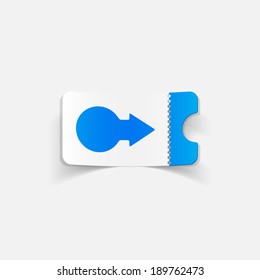 realistic design element: ticket