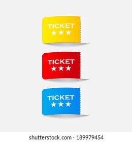 realistic design element: ticket