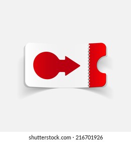 realistic design element: ticket