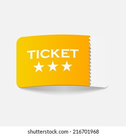 realistic design element: ticket