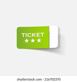 realistic design element: ticket