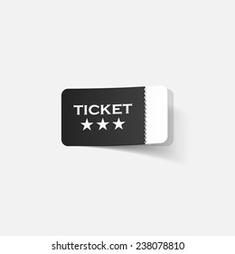realistic design element: ticket