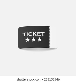 realistic design element: ticket