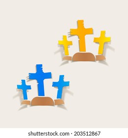 realistic design element: tombstone